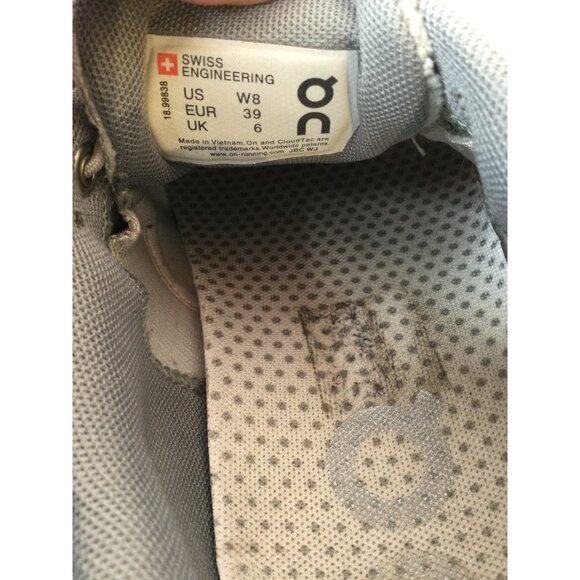 On Cloud Terry Running Shoes Womens Size 8 Gray Comfort Sneakers - Picture 4 of 9